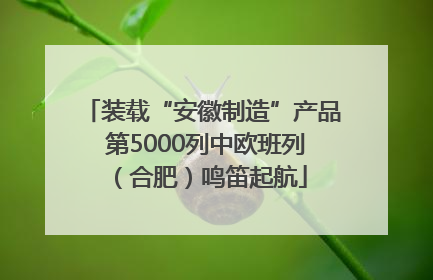 装载“安徽制造”产品 第5000列中欧班列（合肥）鸣笛起航