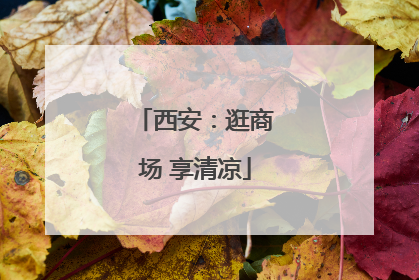西安：逛商场 享清凉