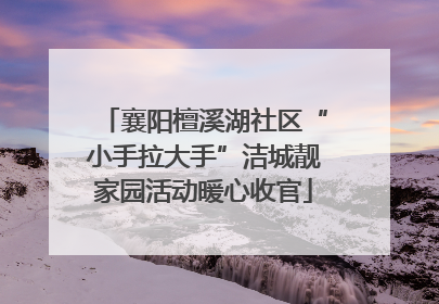 襄阳檀溪湖社区“小手拉大手”洁城靓家园活动暖心收官