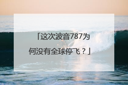 这次波音787为何没有全球停飞？
