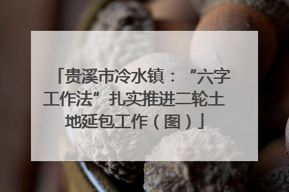 贵溪市冷水镇：“六字工作法”扎实推进二轮土地延包工作（图）