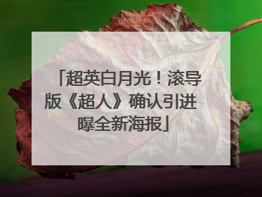 超英白月光！滚导版《超人》确认引进 曝全新海报