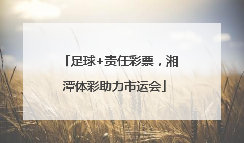 足球+责任彩票，湘潭体彩助力市运会
