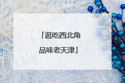 逛吃西北角 品味老天津