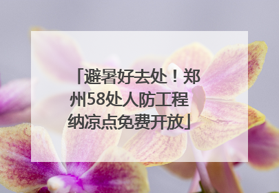 避暑好去处！郑州58处人防工程纳凉点免费开放
