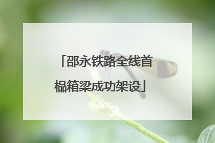 邵永铁路全线首榀箱梁成功架设