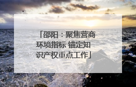 邵阳：聚焦营商环境指标 锚定知识产权重点工作