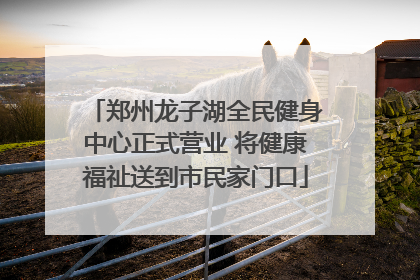 郑州龙子湖全民健身中心正式营业 将健康福祉送到市民家门口