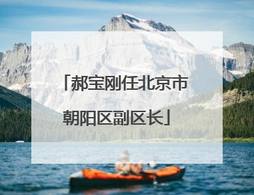 郝宝刚任北京市朝阳区副区长