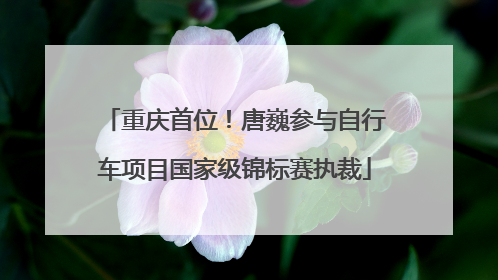 重庆首位！唐巍参与自行车项目国家级锦标赛执裁