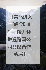 青岛进入“峰会时间”，敞开怀抱邀跨国公司共谋合作新局