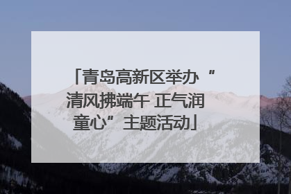 青岛高新区举办“清风拂端午 正气润童心”主题活动