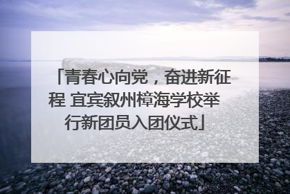 青春心向党，奋进新征程 宜宾叙州樟海学校举行新团员入团仪式
