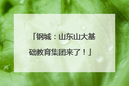 钢城：山东山大基础教育集团来了！
