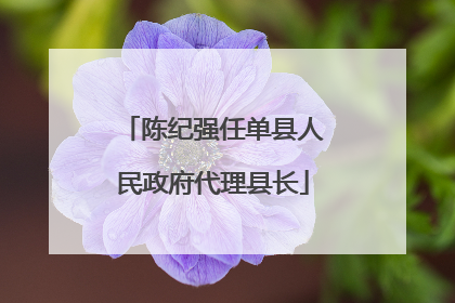 陈纪强任单县人民政府代理县长