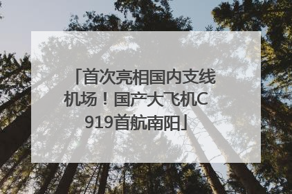 首次亮相国内支线机场！国产大飞机C919首航南阳