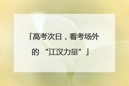 高考次日，看考场外的 “江汉力量”