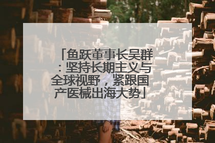 鱼跃董事长吴群：坚持长期主义与全球视野，紧跟国产医械出海大势