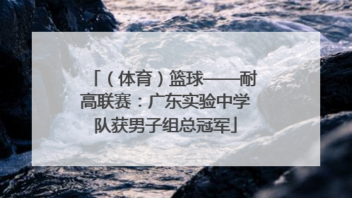 （体育）篮球——耐高联赛：广东实验中学队获男子组总冠军