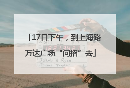 17日下午，到上海路万达广场“问招”去