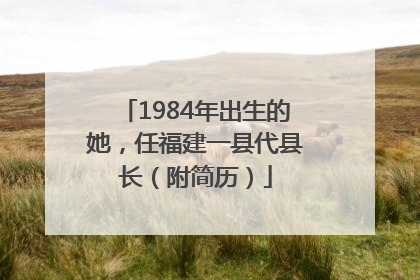 1984年出生的她，任福建一县代县长（附简历）