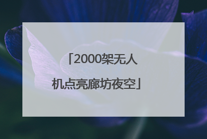 2000架无人机点亮廊坊夜空