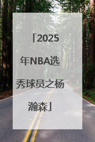 2025年NBA选秀球员之杨瀚森