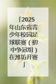 2025年山东省青少年校园足球联赛（初中争冠组）在潍坊开赛