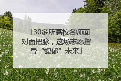 30多所高校名师面对面把脉，这场志愿指导“馥郁”未来