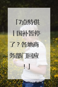 7点特供丨国补暂停了？各地商务部门回应！