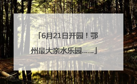 6月21日开园！鄂州最大亲水乐园……