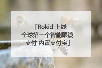 Rokid 上线全球第一个智能眼镜支付 内置支付宝